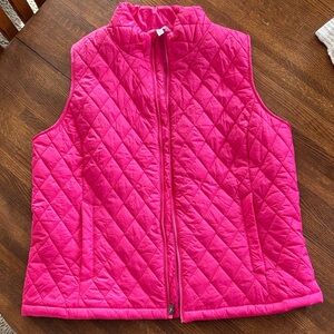 Time and Tru Fuchsia Quilted Vest